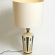 Large ceramic table lamp with Egyptian motifs by Nicolas Blandin, Paris