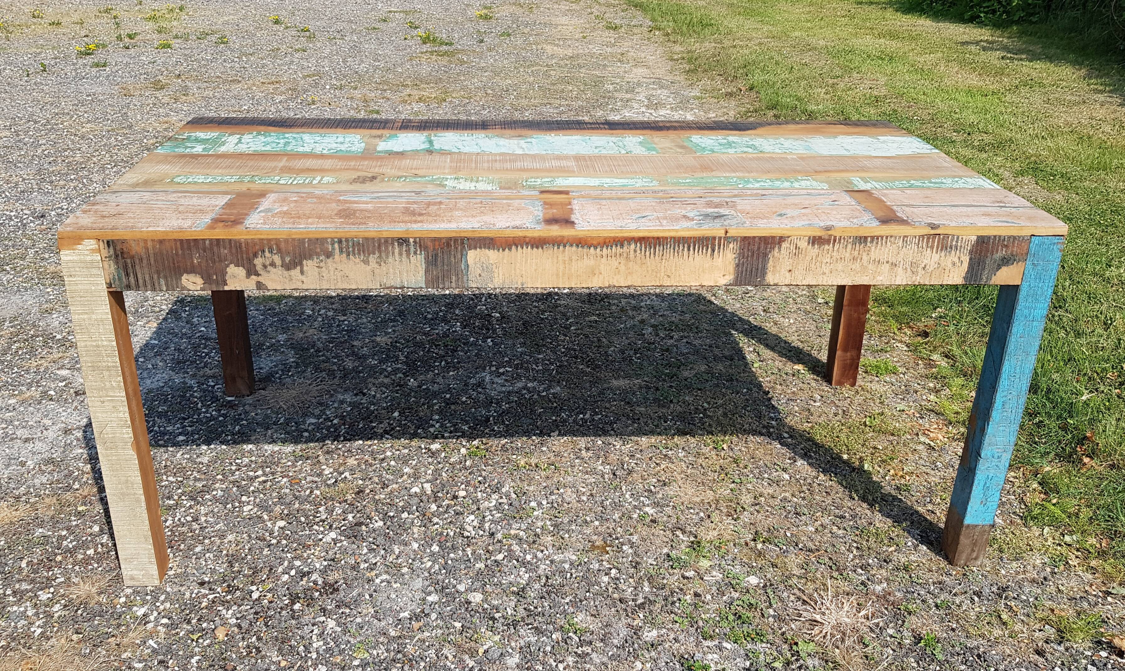 Teak table with 6 chairs