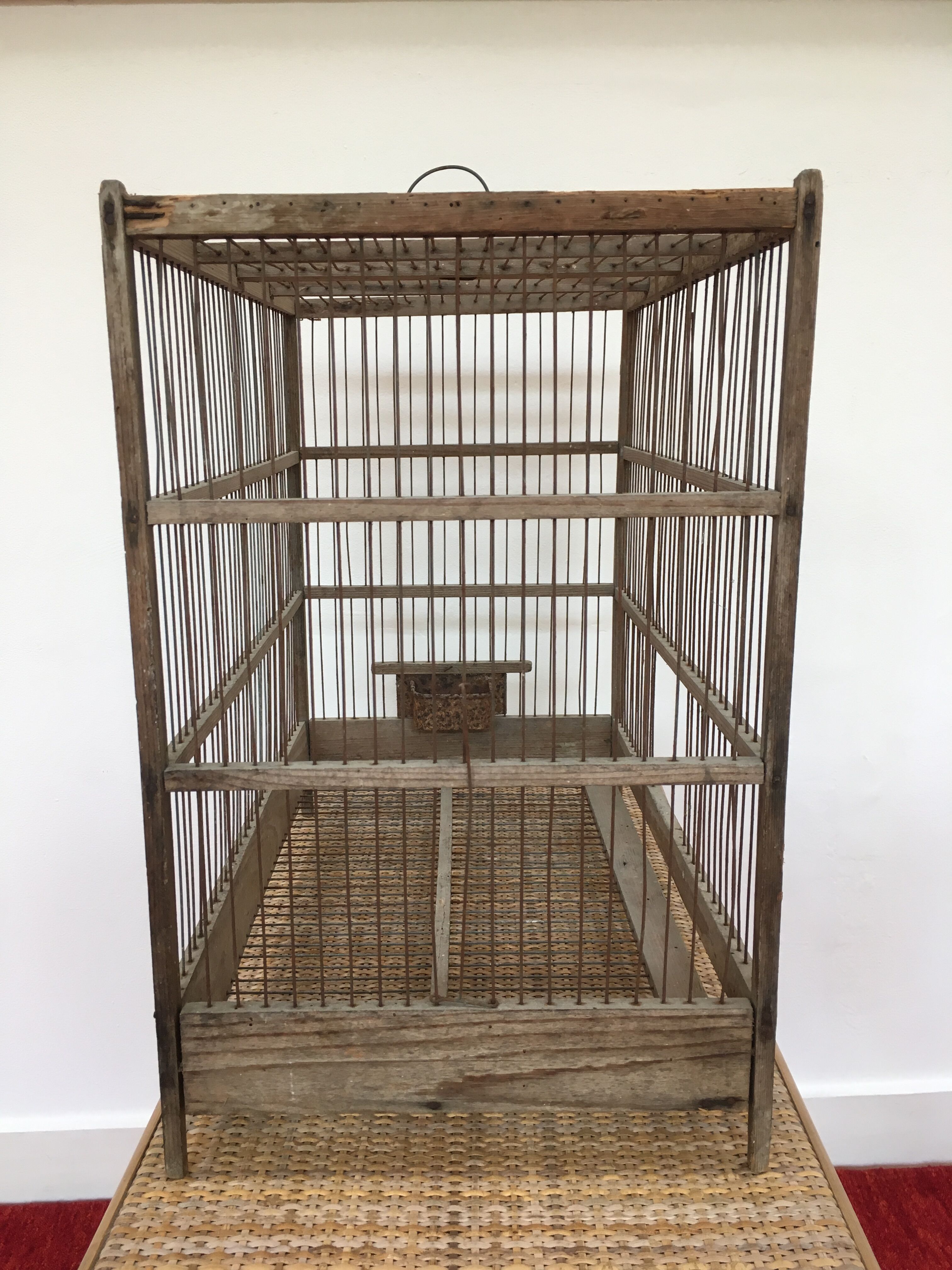 Old wooden bird cage