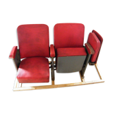 Paire de fauteuils et strapontin