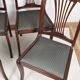 Ensemble de 4 chaises tapissées de style Art Déco pour salle à manger.