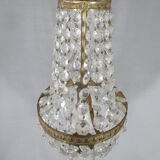 Mongolian chandelier with tassels crystal brass