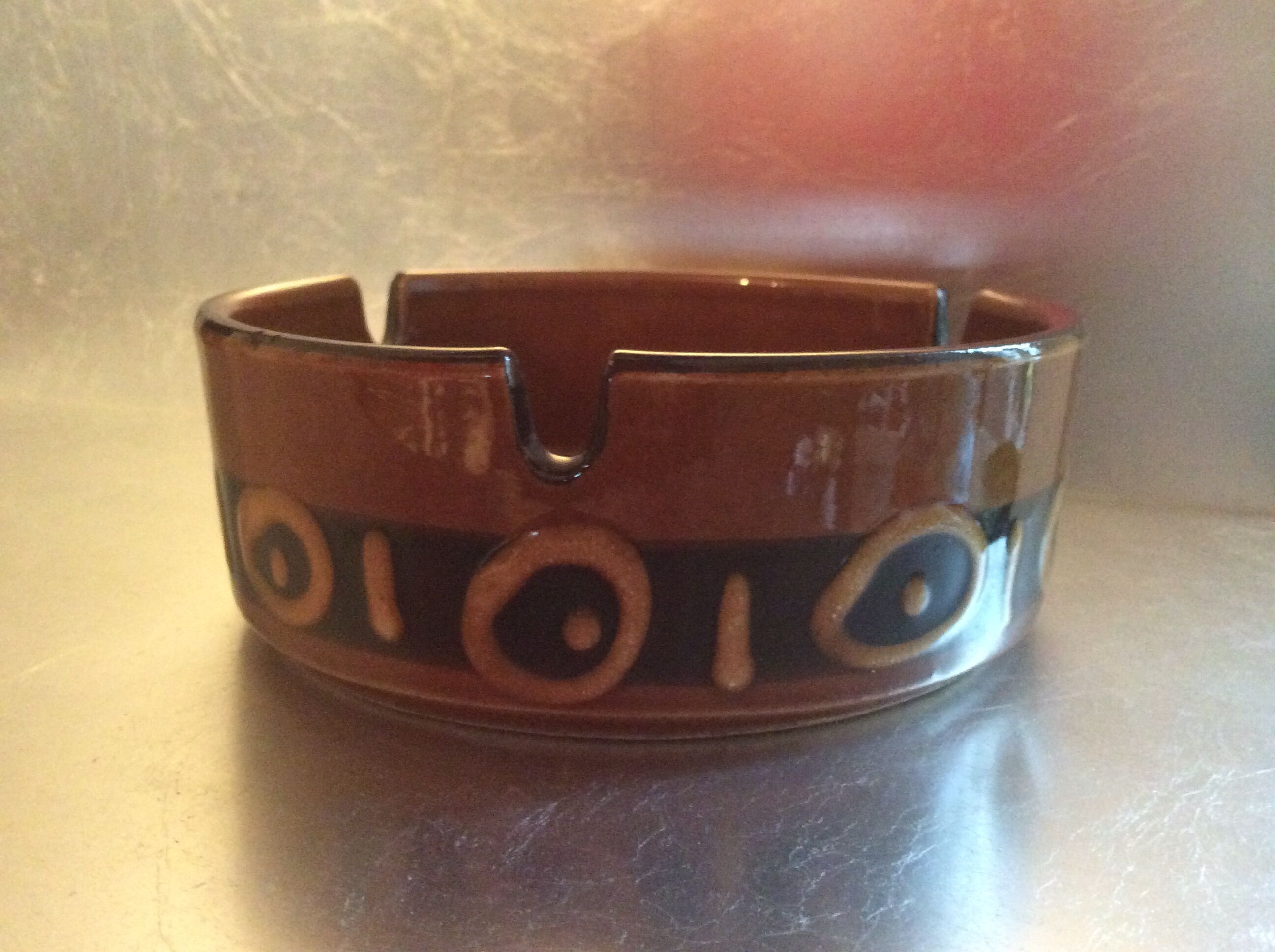 Vintage ceramic ashtray from the 60s and 70s