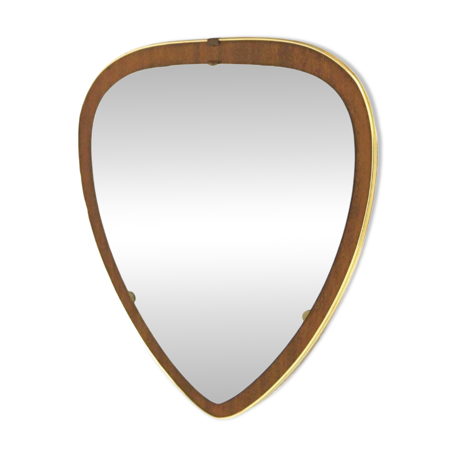 Scandinavian teak mirror, 37x34cm, Sweden, 1960