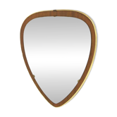 Miroir scandinave en teck, 37x34cm, Suède, 1960