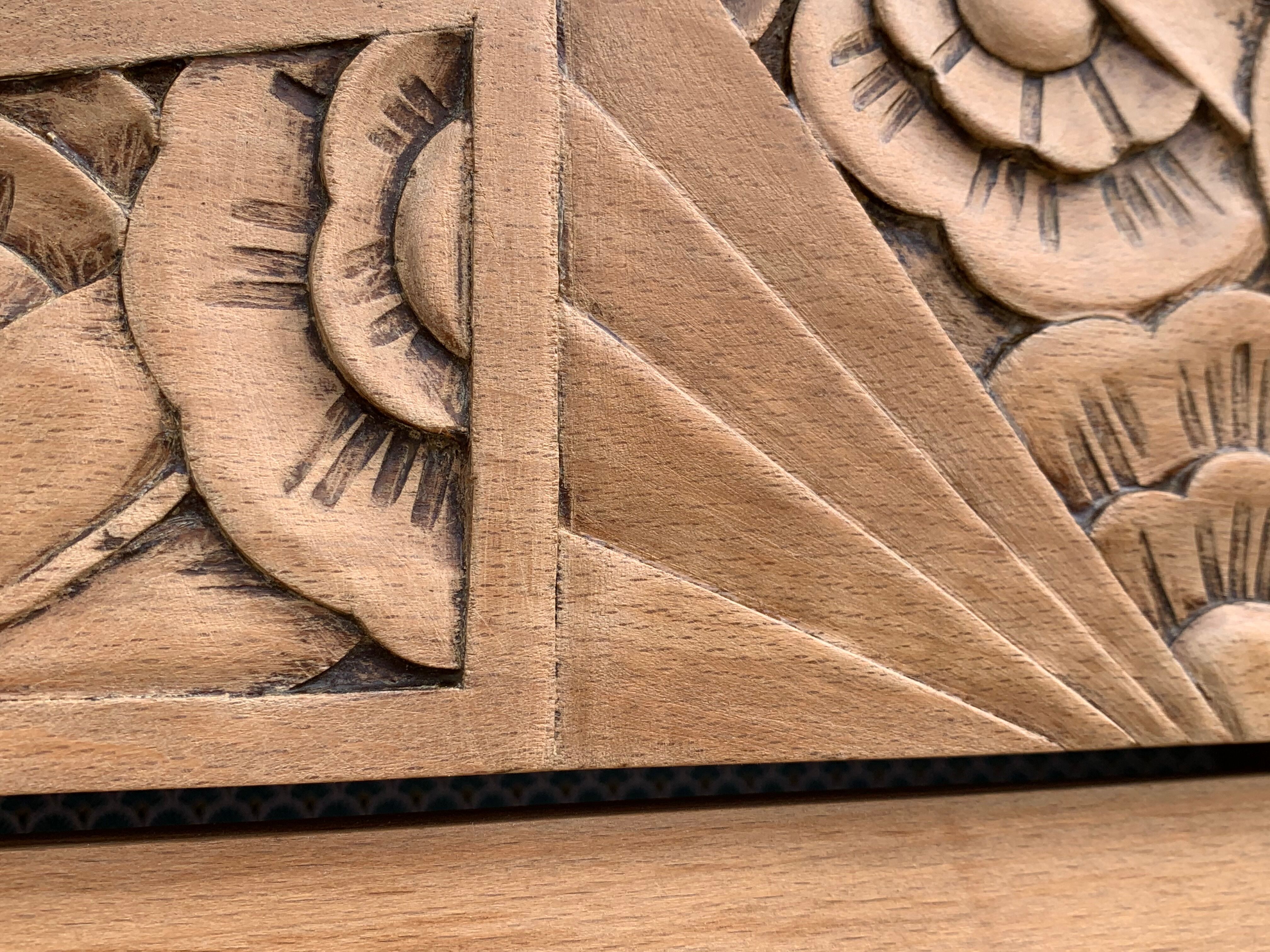 Art deco glass-glazed parisian wardrobe