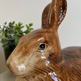 Hand-painted ceramic terrine box rabbit