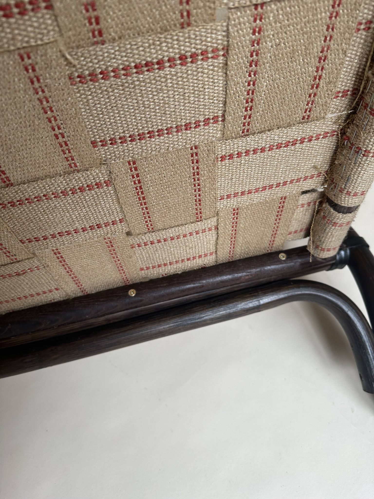 Two-seater rattan bench