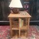 English bookcase on oak wheels