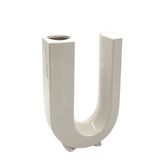 Space age U letter shaped solifleur vase, Marcel Radureau France 1970