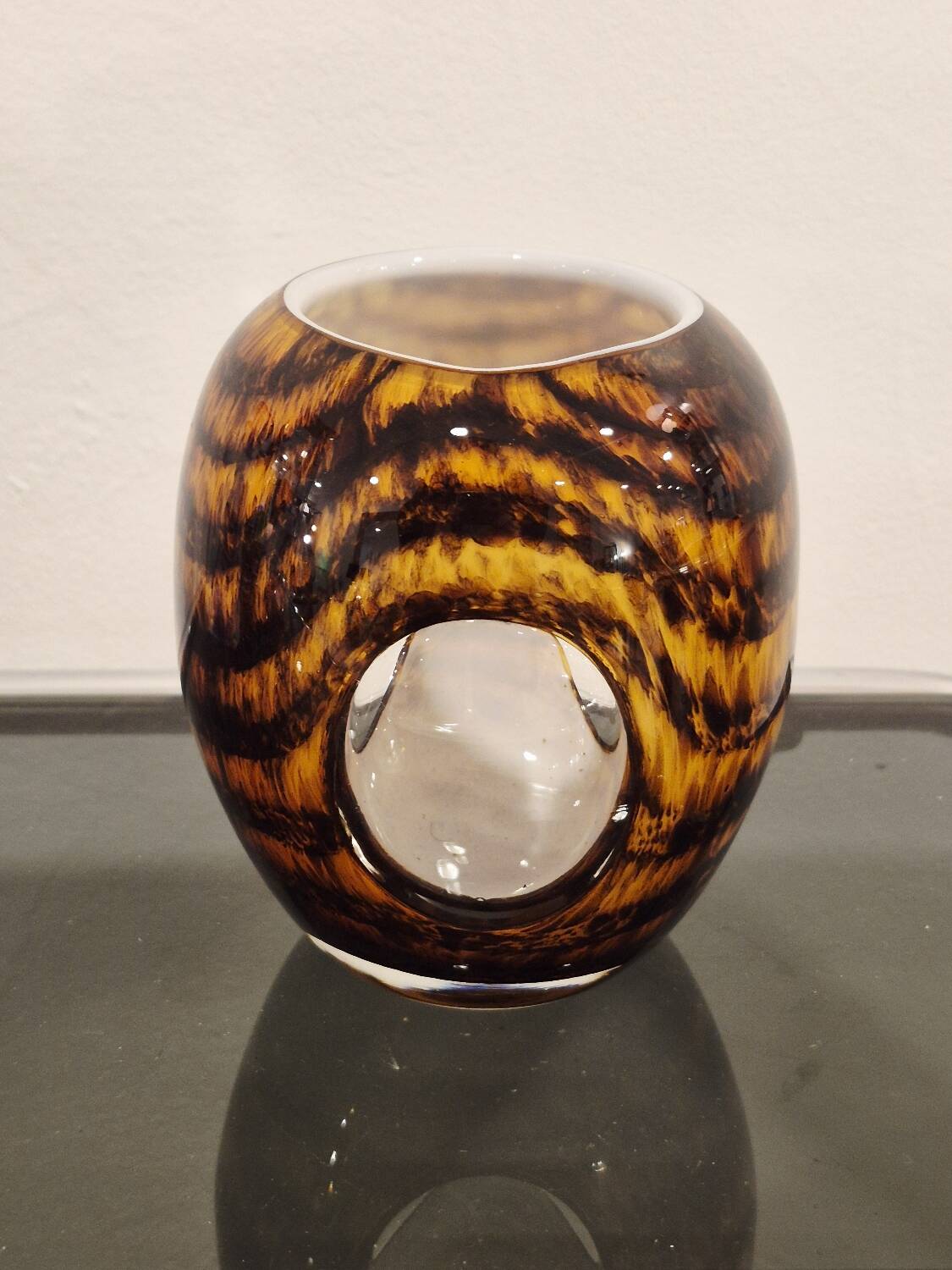 Vintage ovoid vase multi-layered Missoni Italy