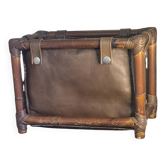 Leather magazine holder