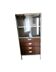 Rosewood and chrome display cabinet, 1970s-80s.