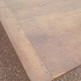 Rustic farm table called "Portefeuille" in solid oak 19th - 1m48x1m08