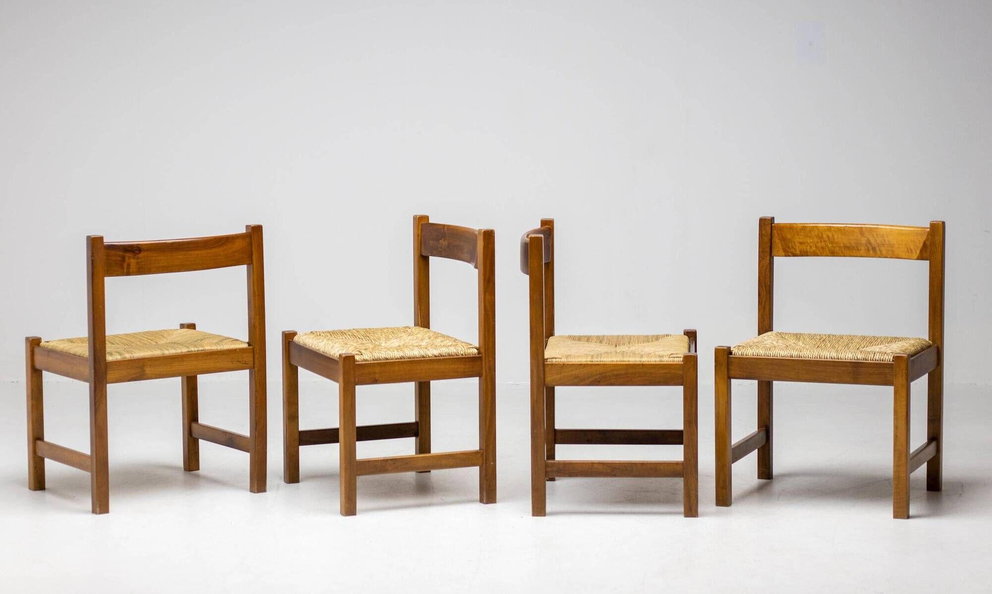 Set of four Torbecchia dining chairs by Giovanni Michelucci for Poltronova.