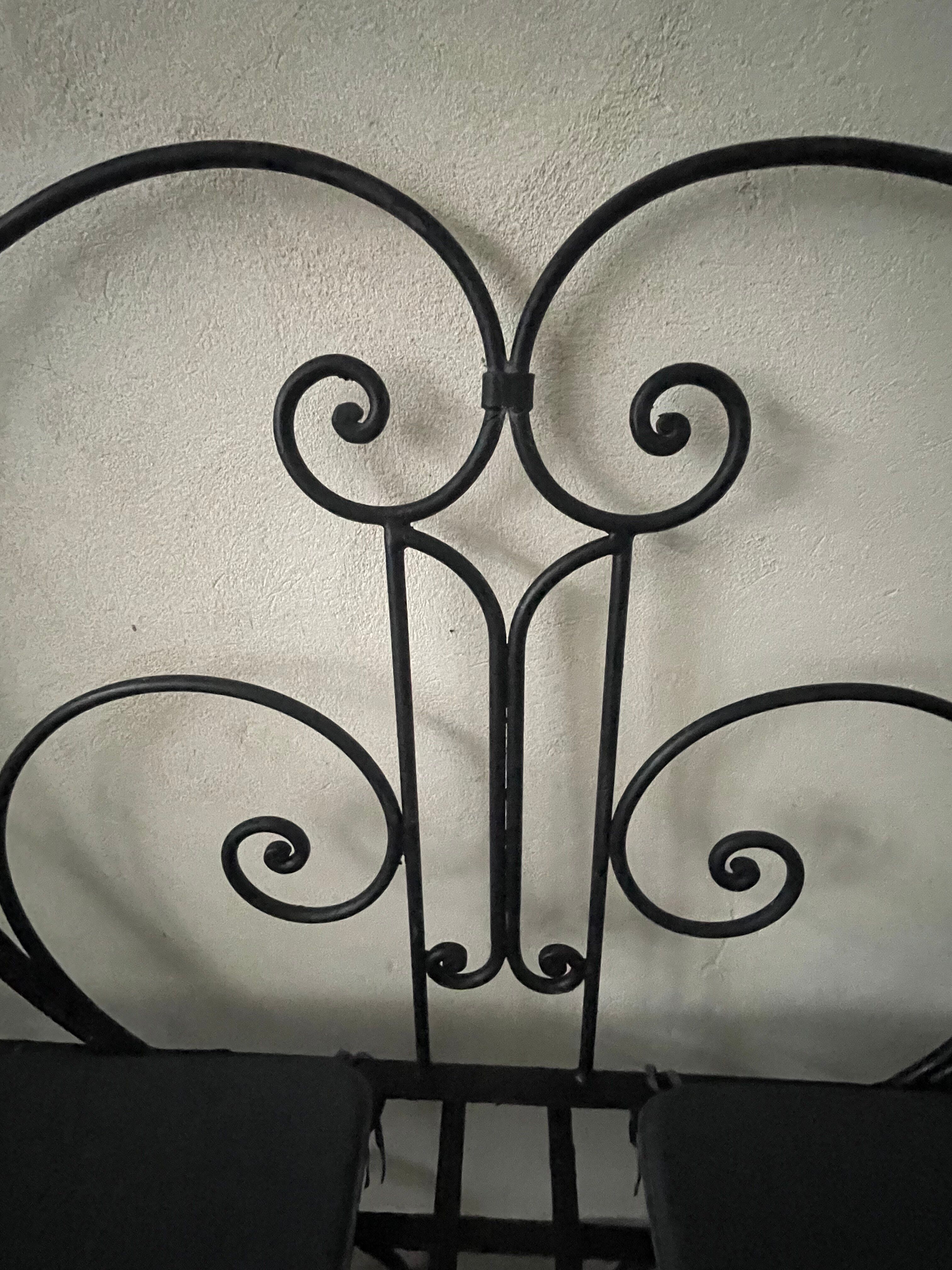 Banc de jardin fer forgé