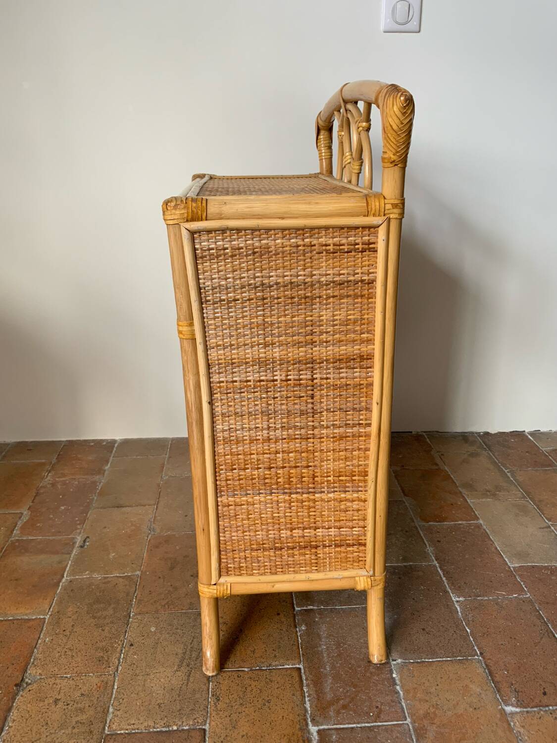 Vintage rattan sideboard
