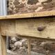 Shabby chic fir farm table painted natural wood 1900