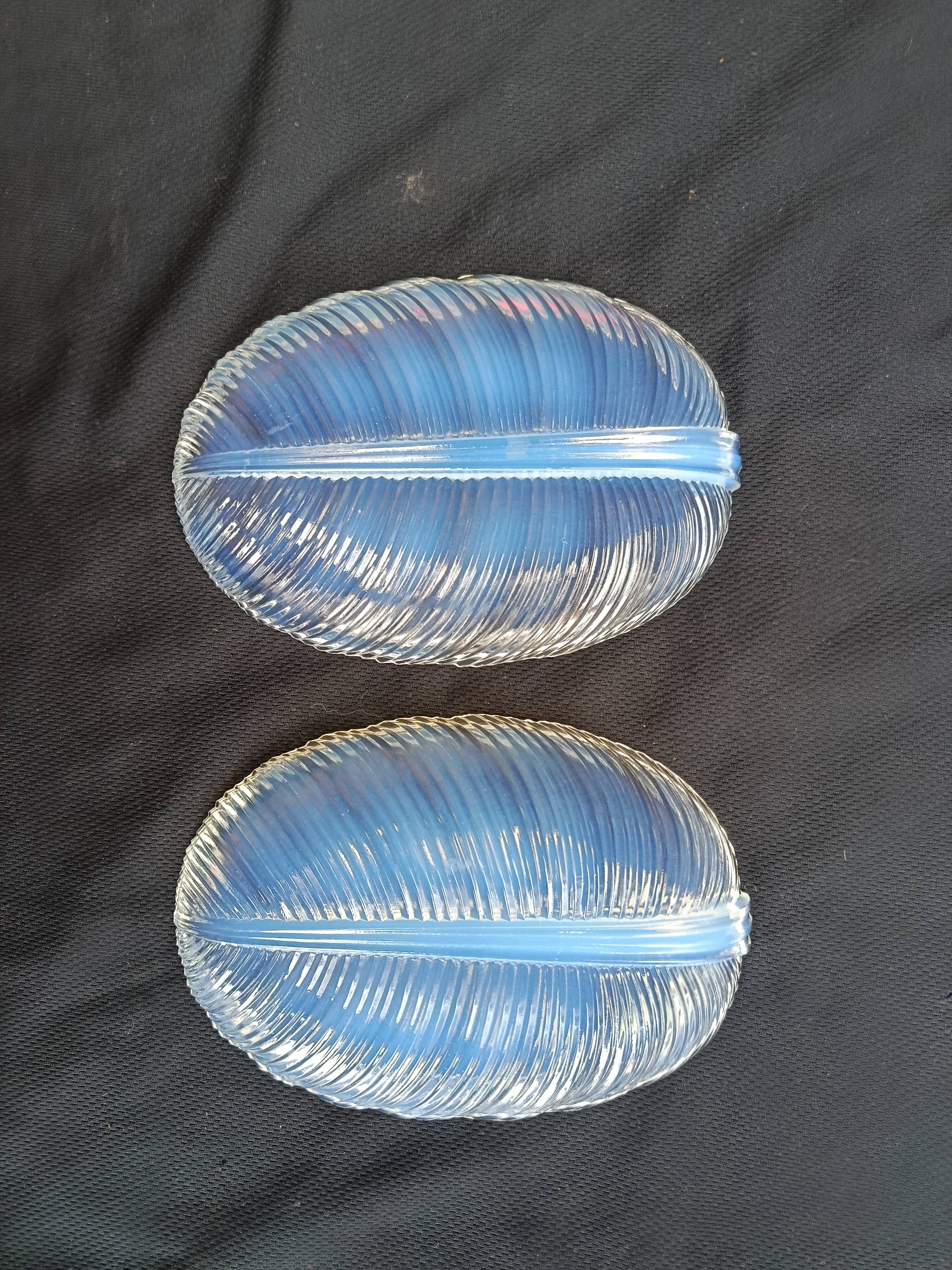 2 opalescent Tiffany pocket vases