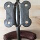 Vintage patère in red wood and metal bistro style