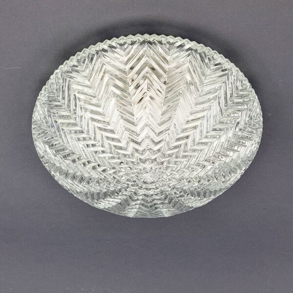 Paire de lampes de plafond géométriques en verre de Limburg, Allemagne, années 1970.