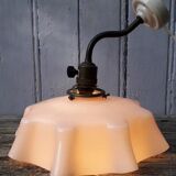 Pink opaline sconce
