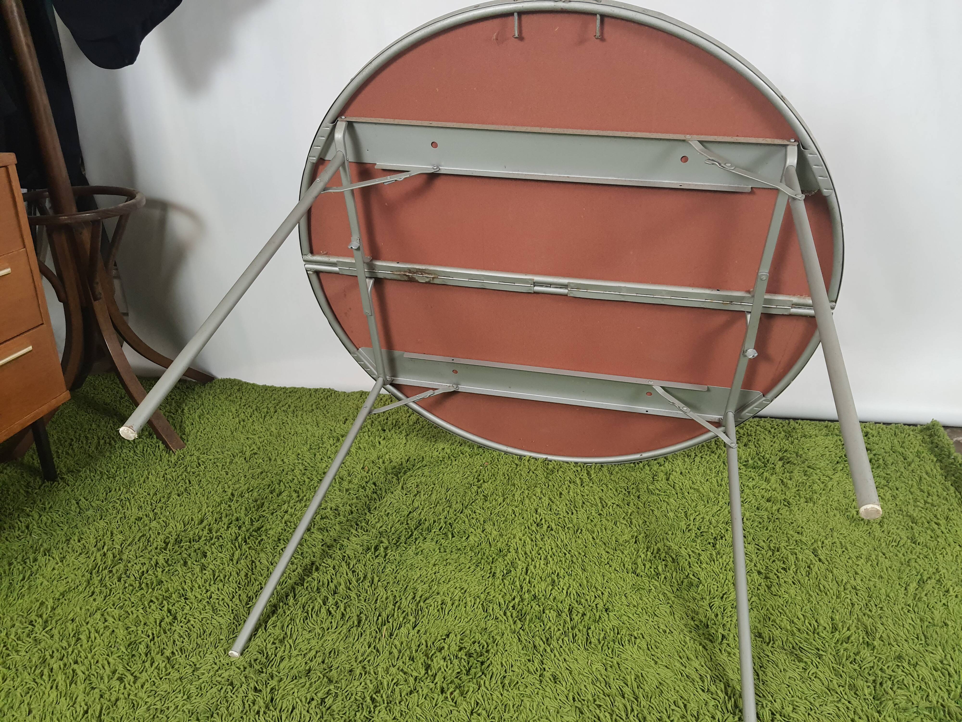 Vintage red folding table