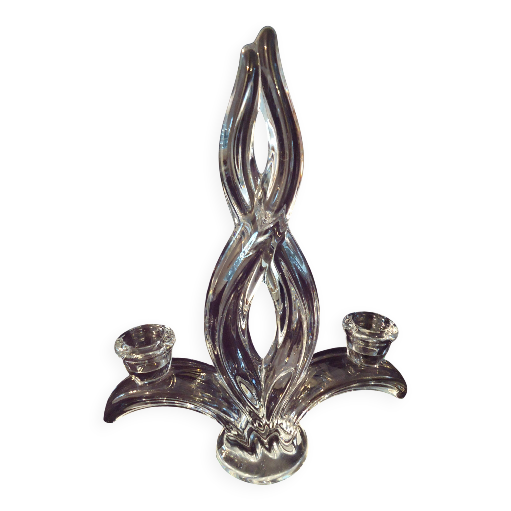 Two-light crystal chandelier Vannes Le Chatel A482