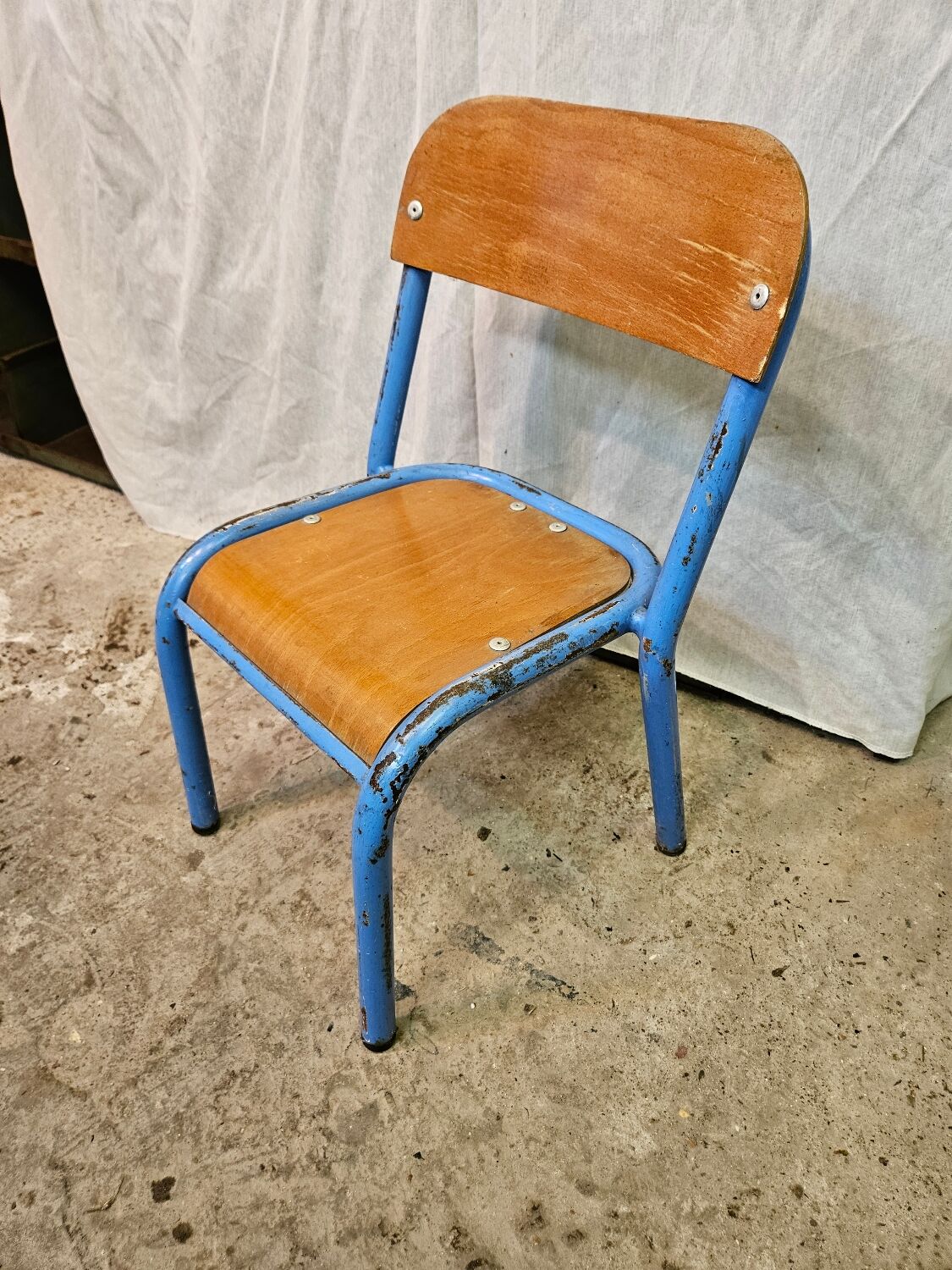 Child chair. Kindergarten chair. School chair. 1960.