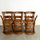 Lot de 6 chaises de ferme rustique début XX eme en bois / bistrot