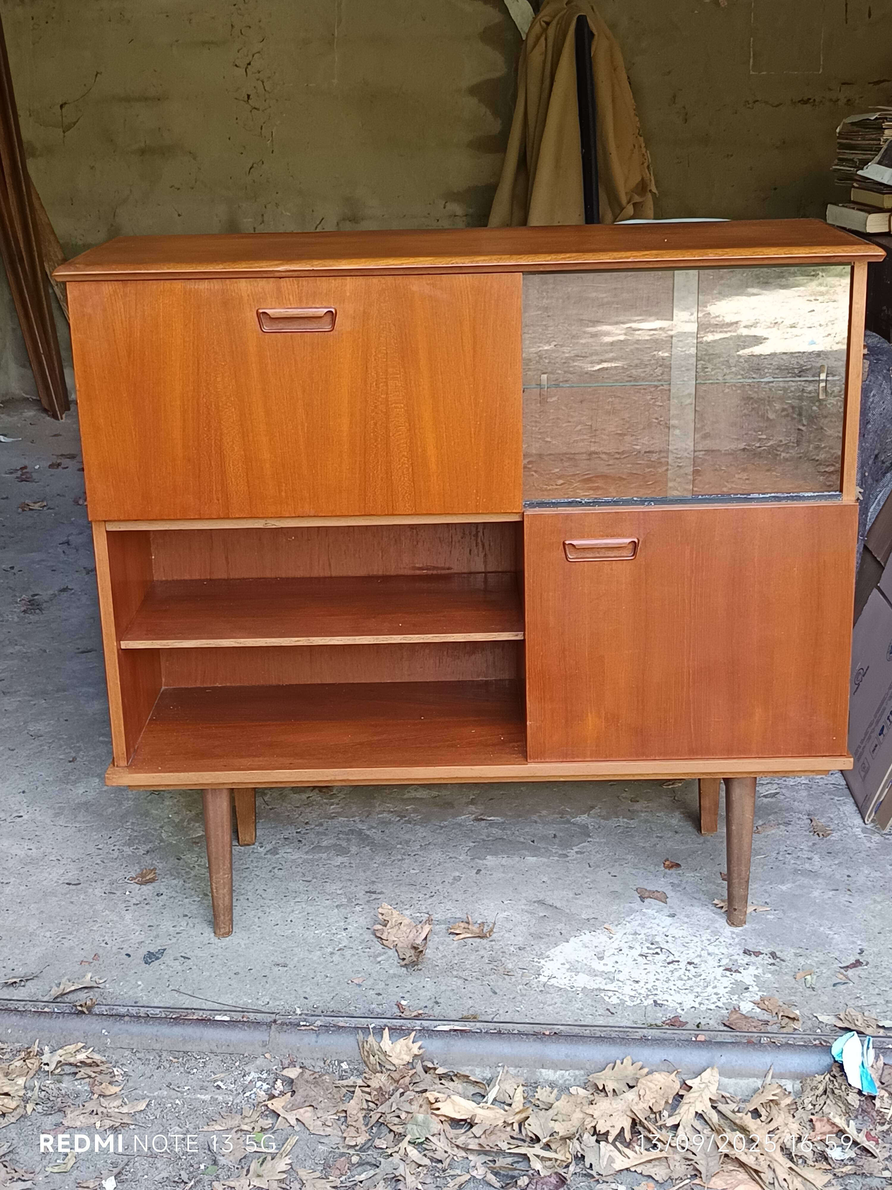 1960s Scandinavian display cabinet