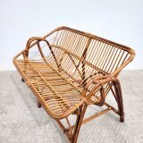 Vintage bench or rattan sofa 1960