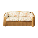 Two-seater rattan bench