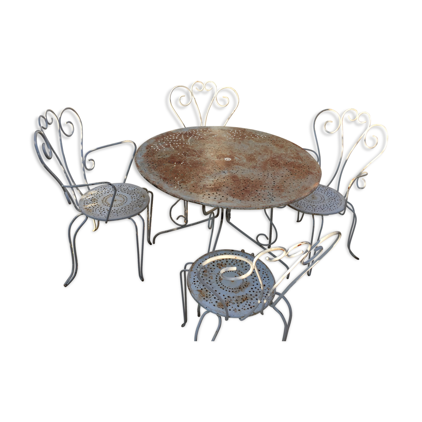 Garden furniture in wrought iron