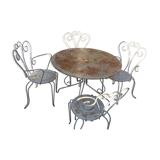 Garden furniture in wrought iron