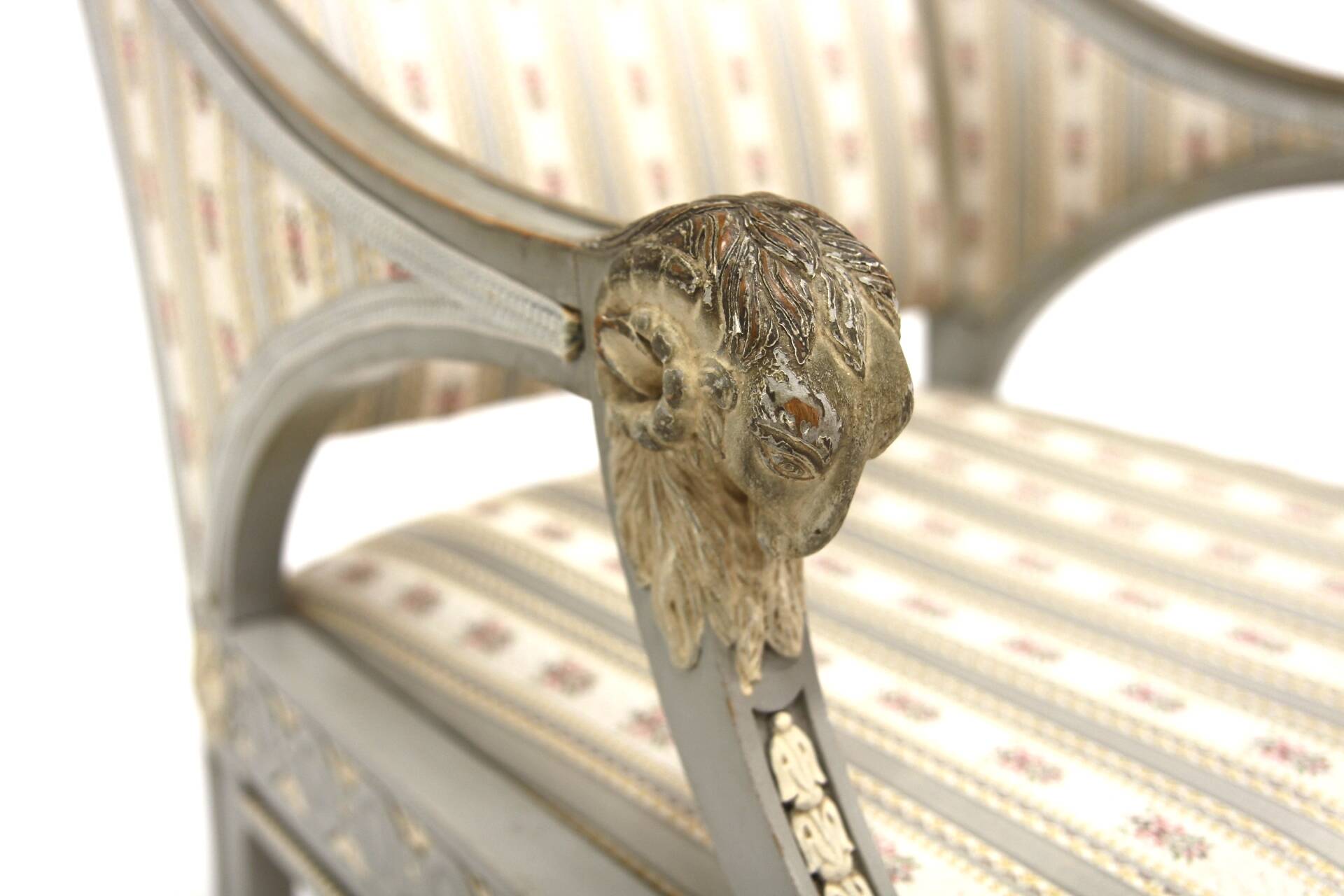 Set of 4 "Gustavian style" armchairs Lysberg & Hansen A/S, Bredgade, København, Denmark, 1920