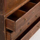 Commode secrétaire ancienne en pin – Bureau rustique européen à abattant – circa 1900