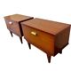 Set of 2 vintage wooden bedside tables/mini cabinets.