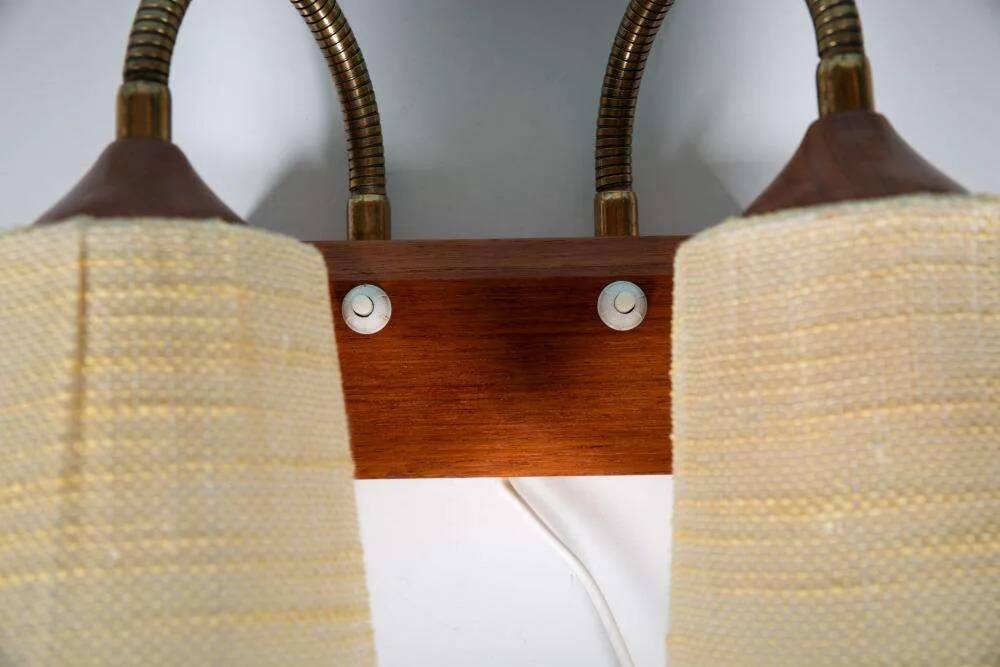 Vintage teak wall lamp for bedside, wall lamp Sweden 1960s