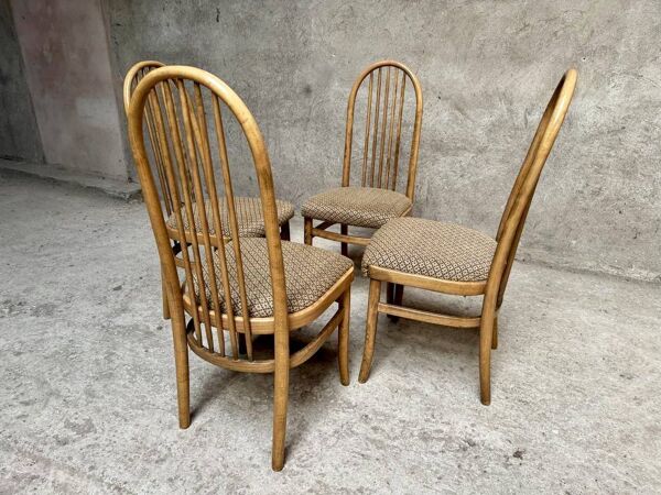 Série Lot de 4 chaises Baumann Eden Vintage assise tissu