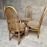 Series Set of 4 Baumann Eden Vintage chairs with fabric seat
