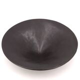 Black ceramic centerpiece on foot, La Bergerie Vallauris