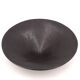 Black ceramic centerpiece on foot, La Bergerie Vallauris