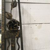 Art Deco mirror in wrought-patina wrought iron, France 1930