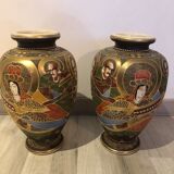 Pair of satsuma vases