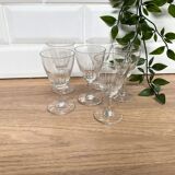 Set of 6 small liquor glasses
