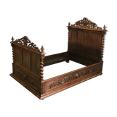 Henry II oak bed - early 20th