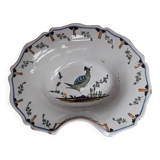 Nevers faience shaving dish - 18th century - Bird decoration