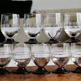 Set of 8 antique cut glass goblets