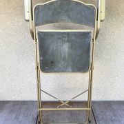 Former Lafuma gold metal folding chair
